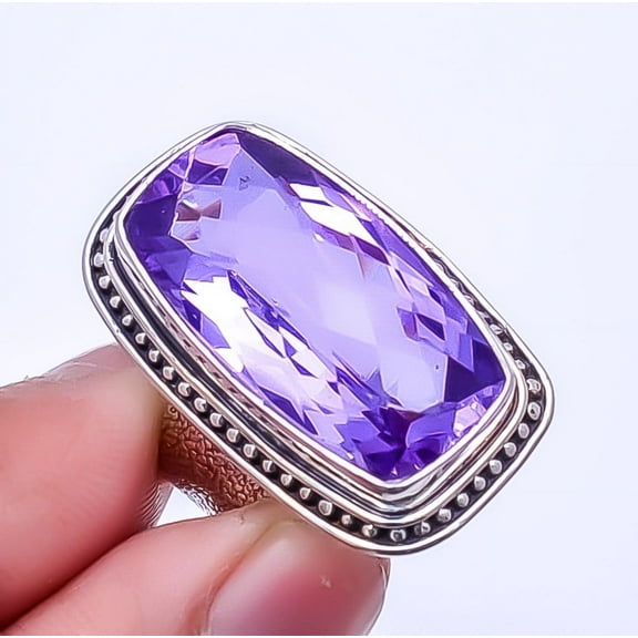 Alexandrite Gemstone 925 Sterling Silver Ring S.7 R_9241_77_48, Gemstone Silver Jewelry, New Year Sale, Valentin's Day Gift