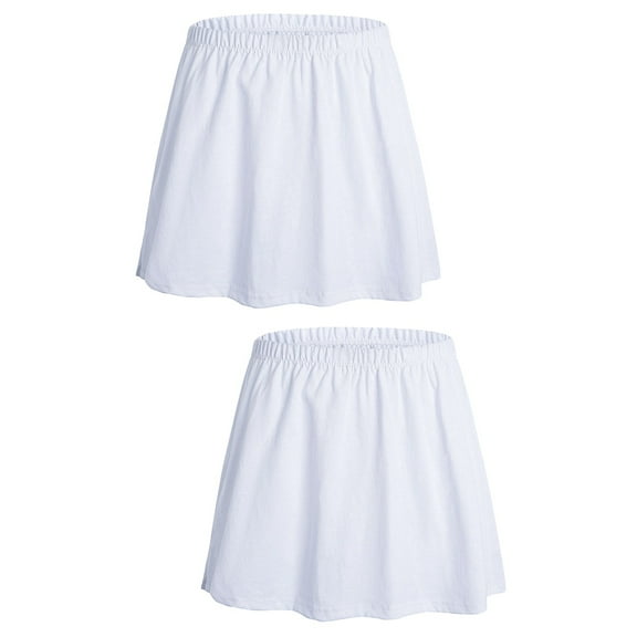 2pcs Fake Lower Sweep Skirt Layering Half Length Skirt Hemline for Women and Girls