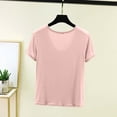 thumbnail image 6 of Htigea Womens Crewneck T Shirts Summer Short Sleeve Tops Soft Comfortable Casual Basic Tees Pink L, 6 of 6