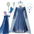thumbnail image 2 of Disney Frozen Princess Elsa Dress Girl Cosplay Costume Birthday Carnival Party Snow Queen Long Sleeve Winter Clothes Kids Outfit, 2 of 5