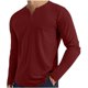thumbnail image 1 of Camisa de Manga Larga de Ajuste Seco de los Hombres Color Sólido Pullover con Cuello en V para los Hombres, Suelto Ligero Top Transpirable para Deportes, 1 of 7