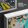 thumbnail image 4 of wall26 Framed Canvas Print Wall Art Set Urban High Contrast Beyonc Portrait Graffiti &amp; Street Art People Illustrations Pop Art Bohemian Colorful for Living Room, Bedroom, Office - 24"x36&quo, 4 of 5
