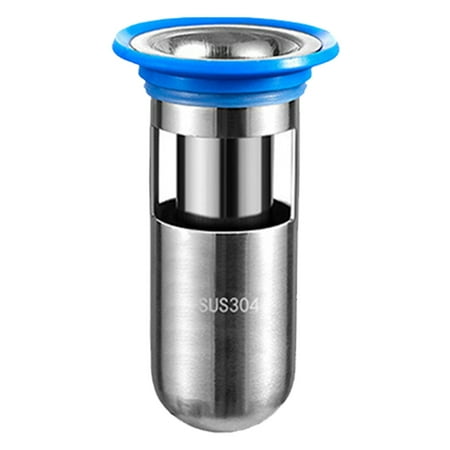 

XINYTEC Stainless Steel U-Type Floor Drain Core Plug Anti-Odor Insect Proof Bathroom Deodorant Deep Water Seal Toilet Sewer Sink Cover Strainer