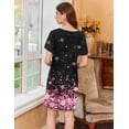 thumbnail image 3 of Ekouaer Nightgowns for Women Short Sleeve Sleepshirts V Neck Night Gown, 3 of 6