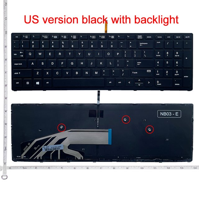 Nouveau Clavier Anglais pour HP pour ZBOOK 15 G3/15 G4 ZBOOK 17 G3/17 G4 HSTNN-C87C Clavier d'Ordinateur Portable Rétroéclairé avec Cadre avec Rétroéclairage
