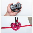 thumbnail image 2 of Zip Line Trolley Double Pulleys Hanging Device Caving Tool Rope Fixator 25KN Tandem Wheels Climbing Pulley for Outdoor Use Black, 2 of 9