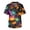 Earthy Yellow B, variant on Men's Halloween Print Scrub Tops Short Sleeve V-Neck Chest & Two Front Pockets Bat Star Pattern Medical Nurse Shirts for Clinic Vet Dental Healthcare Uniform Green B 2XL