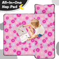 thumbnail image 4 of Geometric Flower and Dahlia Pink Pattern Teens Toddler Nap Mat with Pillow, Sleeping Mat Bag for Preschool Daycare 50"x20", 4 of 6