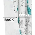 thumbnail image 4 of Floral Curtains Watercolor Flower Leaves Window Curtains,Teal and Gray Floral Drapes Grommet Window Drapes for Bedroom Living Room Kitchen Bathroom Nursery (52 x 84 Inch, 2 Panels), 4 of 6