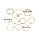 thumbnail image 3 of Nuevo juego de anillos dorados para mujer Anillos geométricos vintage para los dedos Joyería moderna para mujer, 3 of 8