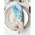 thumbnail image 2 of nqOlkjepod Coastal Beach Cloth Napkins Set of 8 Reusable Dinner Napkins, Summer Ocean Wave Starfish Shell Plank Cocktail Napkin Washable Table Napkins for Wedding/Holiday Party/Baby Shower 20"x20", 2 of 8