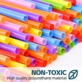 thumbnail image 5 of Nvzi 100PCS Flexible Plastic Straws, Colorful Disposable Bendy Party Fancy Straws Extra Long Straws Party Decorations, 5 of 5