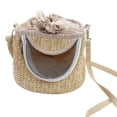 thumbnail image 1 of Bolsa de hombro para hámster, transpirable, suave, cálida, con correa ajustable, pequeña bolsa de transporte para cobayas, petauro del azúcar, talla única, color café claro, 1 of 13