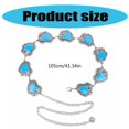 thumbnail image 3 of Aurgiarme Fashion Women Waist Chain Embossed Love Heart Chain Belt Body Chain Waist Jewellery Party Dress Chain Belt for Parties, 3 of 8