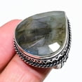 thumbnail image 2 of Natural Labradorite Gemstone Handmade 925 Sterling Silver Ring Size 10, 2 of 2