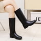 thumbnail image 4 of Botas de Goma para Mujer Altura Media, Moda Transpirable Antideslizante Zapatos de Lluvia cómodos Botas de Montar Botas de Lluvia Botas de Lluvia Botas de Tobillo de Goma Altas, 4 of 6