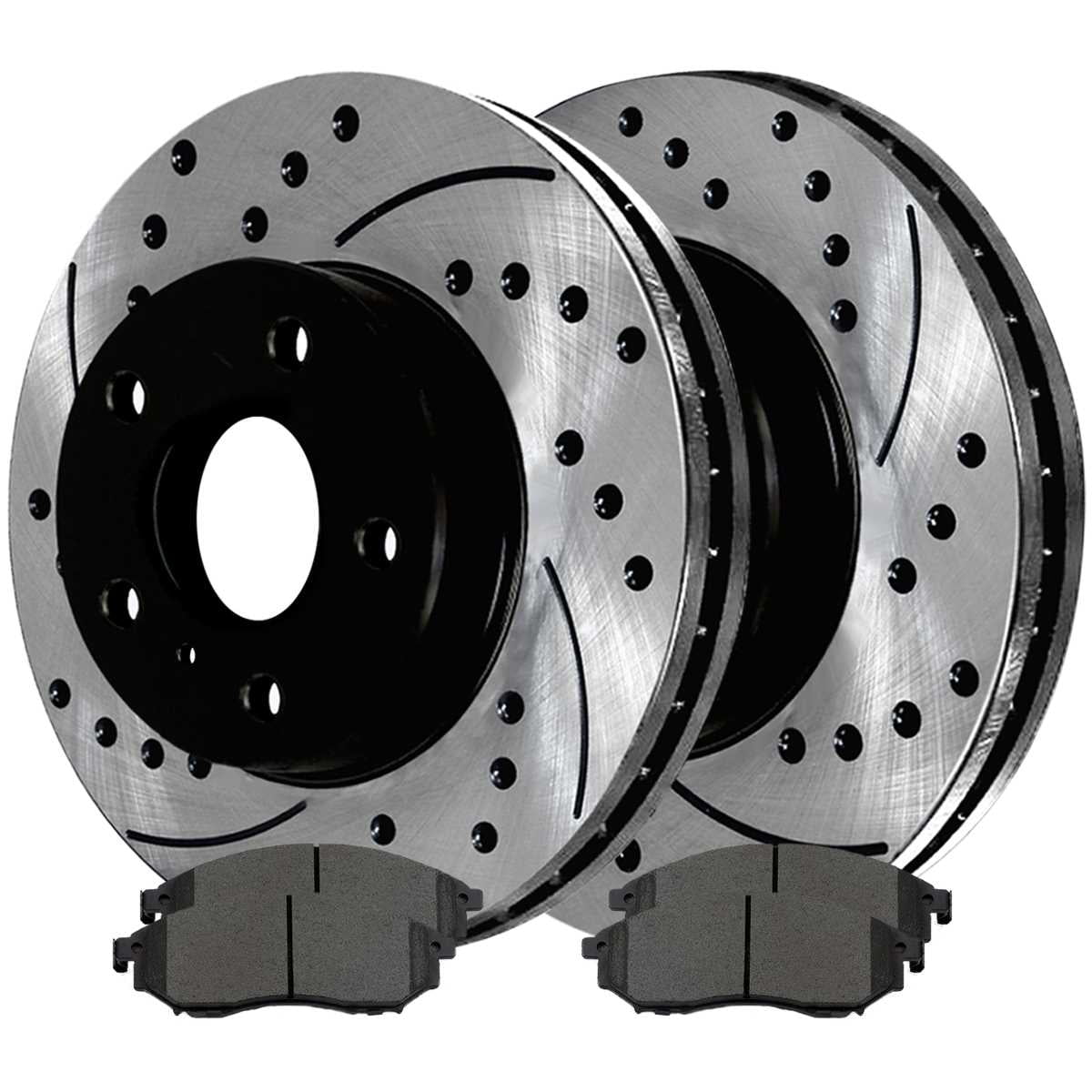 Replacement Parts Brake System AutoShack BRKPKG003595 Pair of 2 Front