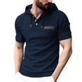 thumbnail image 3 of Men’s Short Sleeve Hoodie Sweatshirt Outdoor Casual Spring Summer Top, 3 of 5
