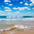 thumbnail image 2 of ABPHOTO Polyester 5x7ft Photography Backdrops Seaside & Ocean Sand Beach Blue Sky White Clouds Scene Seamless Newborn Baby Toddlers Portraits Background Photo Studio Props, 2 of 3