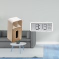 thumbnail image 2 of Caja de pañuelos rectangular multiusos con reloj de pared digital, , indicador de temperatura y humedad para oficina, aula, dormitorio., 2 of 8