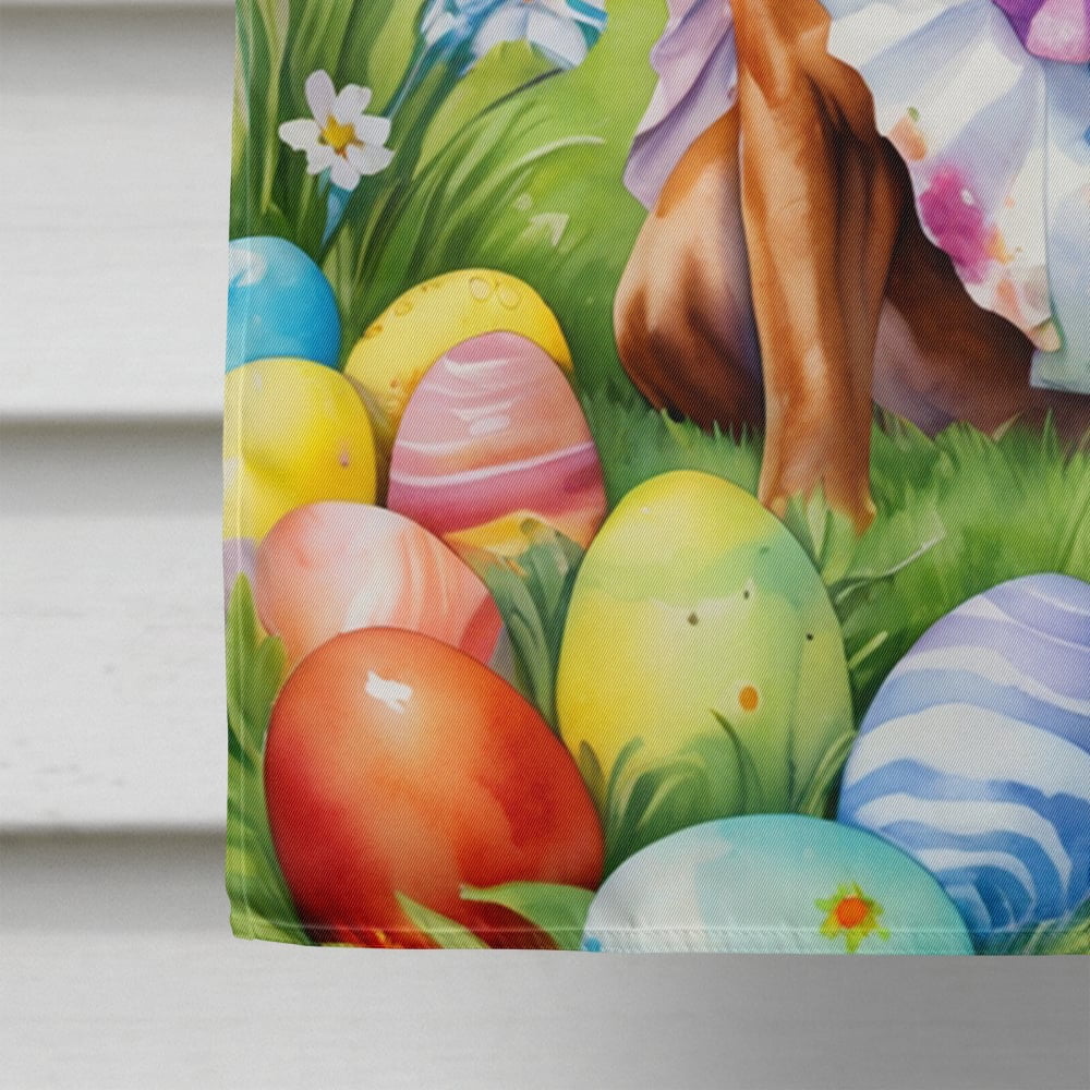 Dogue de Bordeaux Easter Egg Hunt House Flag 28 in x 40 in