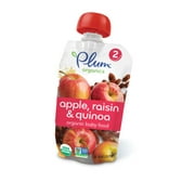 (4 pack) (4 Pack) Plum Organics Stage 2 Apple, Raisin & Quinoa, 3.5oz