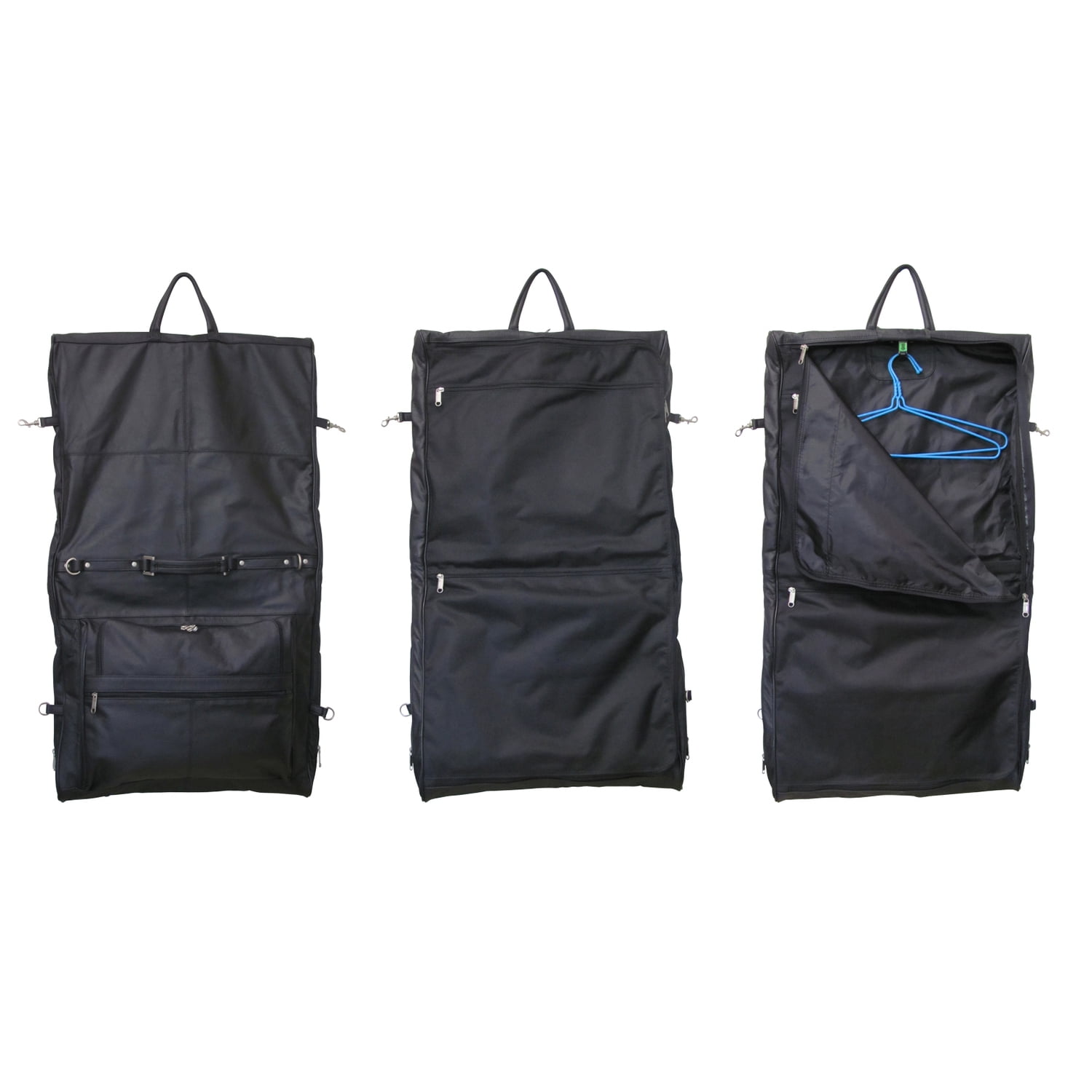 Leather Garment Bag for Travel - 3 Suit Capacity - Business Trip & Weekend Getaway Duffel - 23" x 5" x 19"
