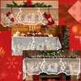 thumbnail image 4 of Christmas Fireplace Scarf White Lace Jesus Garland Decoration Christmas White Lace Jesus Garland Scarf Fireplace Cloth Indoor Christmas Decorations for Home Living Room, 20 x 90 Inches, 4 of 7