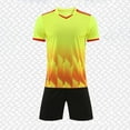 thumbnail image 2 of CYRBOKO Boy's Athletic Outfit Sets, Short Sleeve Quick-dry Lightweight Elastic Waist Summer Clothing Sets Yellow Size 10-12 T, 2 of 4