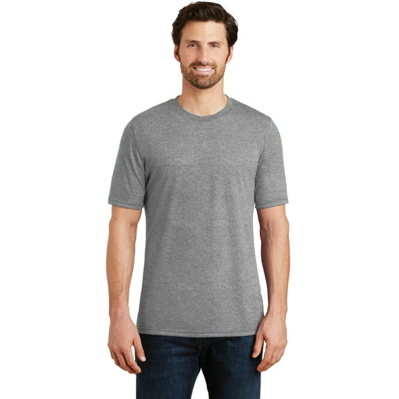 District Made Mens Perfect Tri Crew Tee. Dm130 , DM130 , Grey Frost , X-Large
