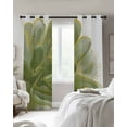 thumbnail image 3 of Sage Green Gold Blackout Curtains 84 Inches Long for Bedroom, Aesthetics Flower Boho Watercolor Art Thermal Insulated Room Darkening Black Out Window Curtain Panels Grommet Drapes for Living Room, 3 of 8