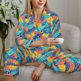 thumbnail image 6 of Sikiie Colorful Fish 1 Women's Long-Sleeve Shirt and Full-Length Bottom Pajama Set (s-xxl)-Small, 6 of 7