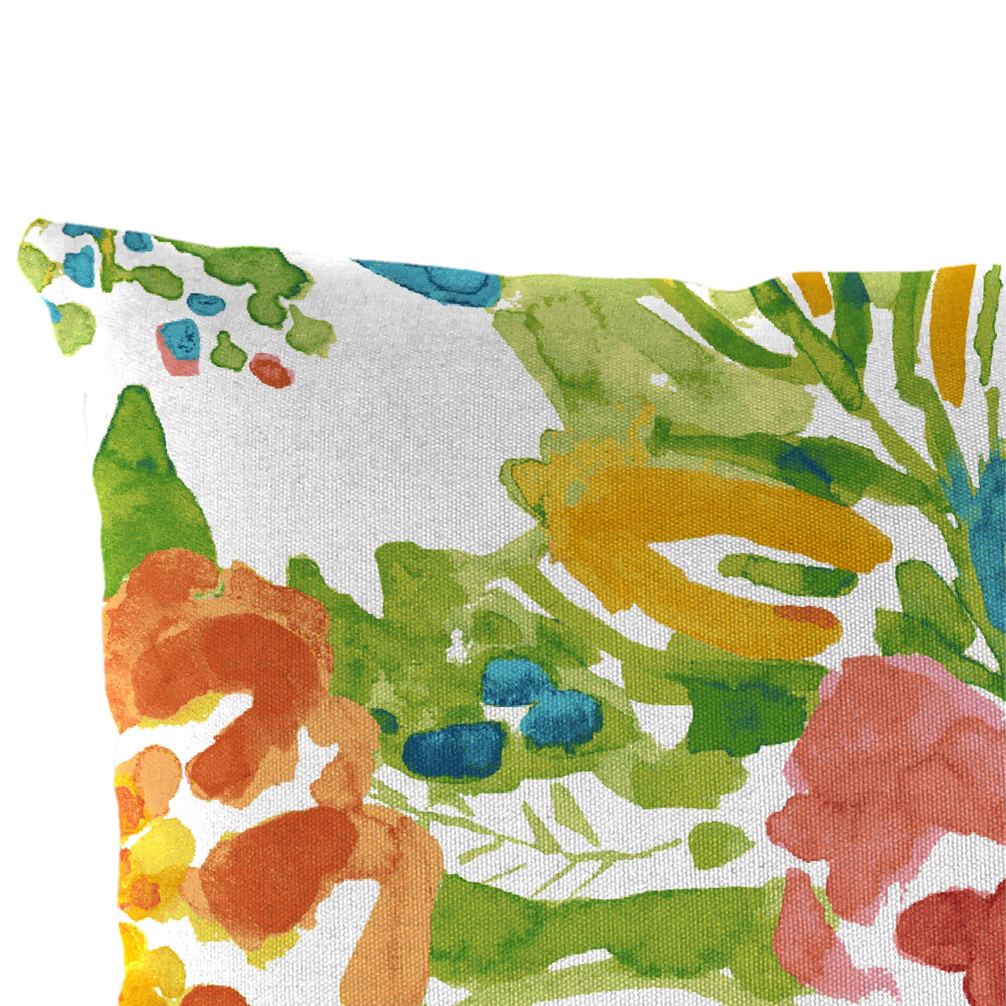 Jordan Manufacturing 12" x 18" Sun River Garden Multicolor Floral Rectangular Outdoor Lumbar Throw Pillow (2 Pack)