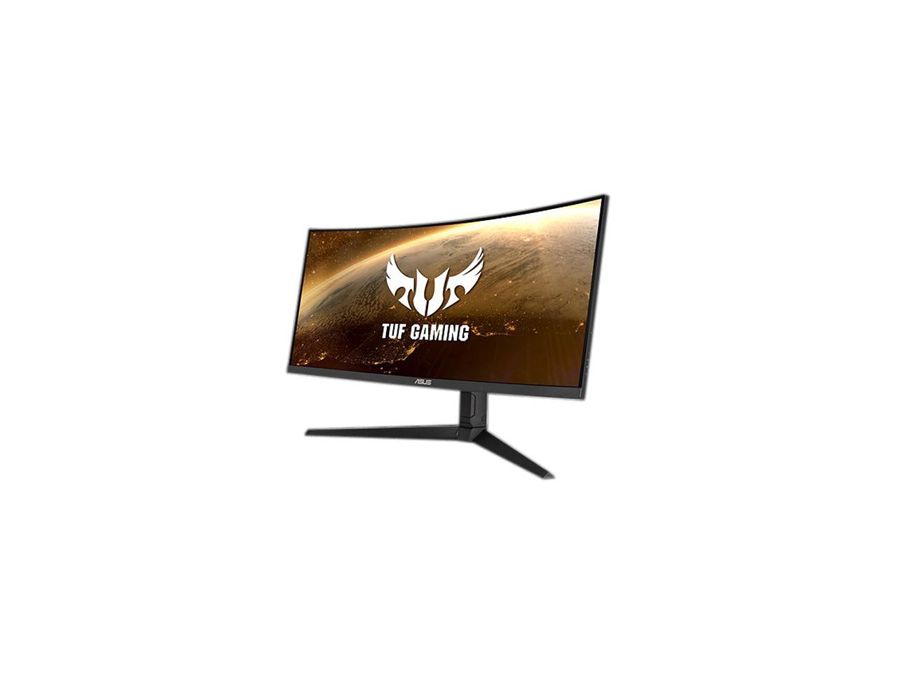 ASUS TUF 34 Inch Curved Gaming Monitor - WQHD (3440x1440), 165Hz, 1ms, Extreme Low Motion Blur, FreeSync Premium, Eye Care, Height Adjustable, DisplayHDR 400, DisplayPort, HDMI, USB - VG34VQL1B