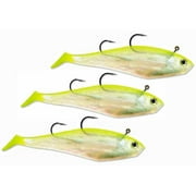 Storm WildEye Swim Shad 6" Fishing Lure 7/8oz Shiner Chartreuse Silver 3 Pcs