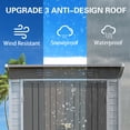 thumbnail image 5 of 5 ft. W x 3 ft. D Outdoor Iron & Solid Wood Lean-To Tool Storage Shed with Two Doors and Windows, 5 of 6