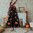 thumbnail image 6 of iRerts 7.5ft Artificial Christmas Tree, Black Christmas Tree with 2500 Branch Tips and Metal Stand, Hinged Holiday Xmas Tree for Home Party Decoration, 6 of 7