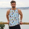 thumbnail image 6 of Fotbe Kawaii Sushi (2) Pattern Men's Quick Dry Workout Tank Top Gym Muscle Tee Fitness Bodybuilding Sleeveless T Shirt Breathable Workout Shirt-, 6 of 9