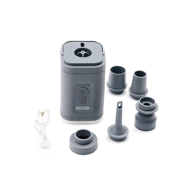 relayinert Versatile Camping Table Portable Electric Air Pump Included Multi-functional Air Compressor Portable Gray