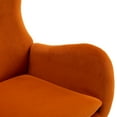 thumbnail image 6 of Modern Rocking Chair, Aukfa Tufted Upholstered Velvet Accent Rocker Chair Solid Wood Leg Nursery Armchair Single Sofa Chair for Living Room and Bedroom - Orange, 6 of 11