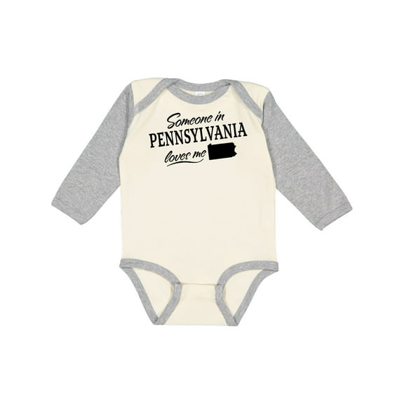 Inktastic Someone in Pennsylvania Loves Me Boys or Girls Long Sleeve Baby Bodysuit