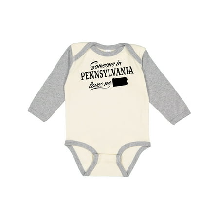 

Inktastic Someone in Pennsylvania Loves Me Boys or Girls Long Sleeve Baby Bodysuit