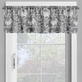 thumbnail image 4 of Ambesonne Dahlia Valance & Curtain, Blooms Beauty Herbs Floral, 55"x36", Grey Black and Coconut, 4 of 7