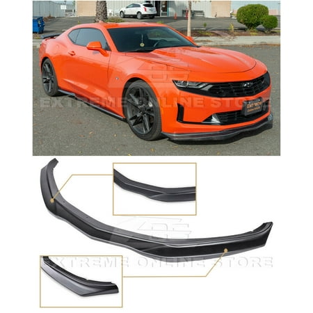 For 2019-Present Camaro LT / LS / RS / SS | EOS T6 Style Front Bumper Lower Lip Splitter (ABS Plastic - Primer Black)