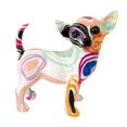 thumbnail image 2 of DOLITY Graffiti Chihuahua Statue Dog Figure Spray Paint Resin Table Decoration Delicate B, 2 of 9