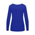 thumbnail image 2 of Natural Uniforms Women's Long Sleeve Scoop-Neck T-Shirt Under Scrub (True Royal Blue, Large), 2 of 5