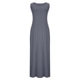 thumbnail image 5 of Gamivast Maxi Dresses for Women Sleeveless Crewneck Long Dress Loose Fit Maxi Dress Side Slit With Pockets Casual Beach Vacation Daily Tank Dress, 5 of 8