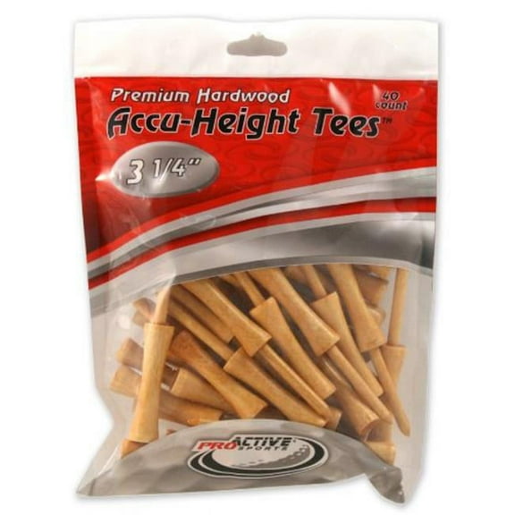 ProActive Sports TESTEP314 Accu-Height Tees 3 1/4'' 40/Pack