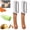 2pcs, variant on Micro Drag Peeler Stainless Steel Blade with Wooden Handle, 2-in-1 Multifunctional Tool for Fruits Vegetables and Bottle Opening