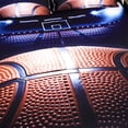 thumbnail image 3 of Juego de funda nórdica de baloncesto, juego de cama suave, fundas de almohada, tamaño doble, 3 uds., 3 of 8